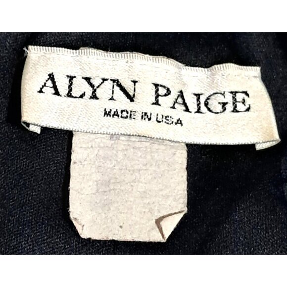 90s Alyn Paige Dress Black Floral Sleeveless Maxi Made In USA - Picture 3 of 11